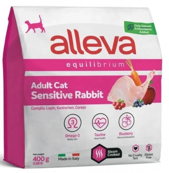 Сухой корм Alleva Equilibrium Sensitive Adult Cat Rabbit для взрослых кошек с чувствительным пищеварением (Кролик)